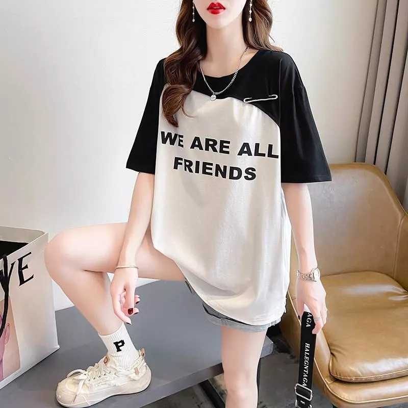冰爽純棉假兩件圓領新款上衣 M-XL 冰爽純棉假兩件圓領新款上衣 M-XL