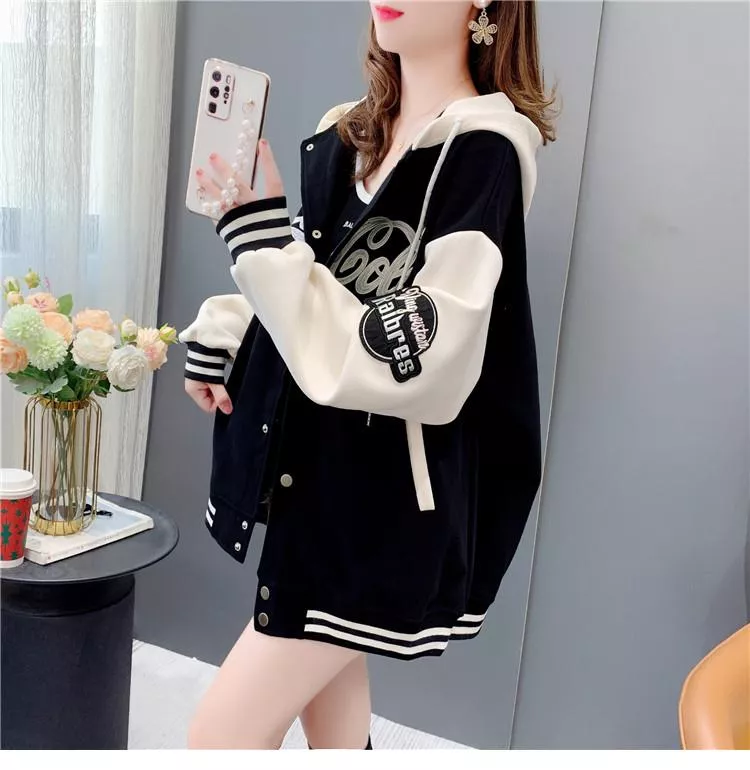 冬季字母加絨連帽外套3色 M-XL 冬季字母加絨連帽外套3色 M-XL