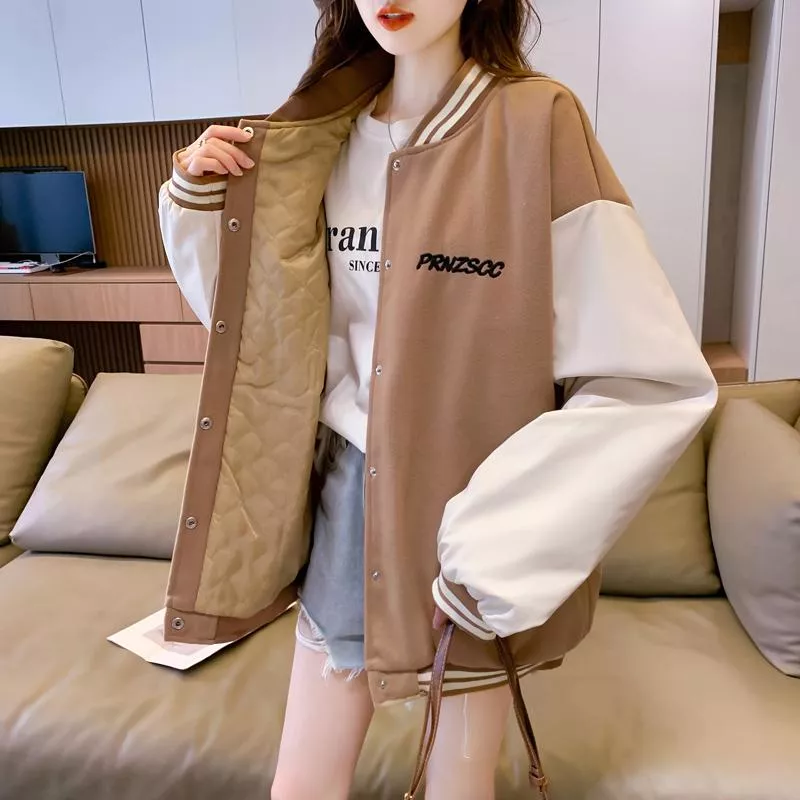 內里夾棉秋冬季加厚外套設計感小眾棒球服 M-2XL 內里夾棉秋冬季加厚外套設計感小眾棒球服 M-2XL