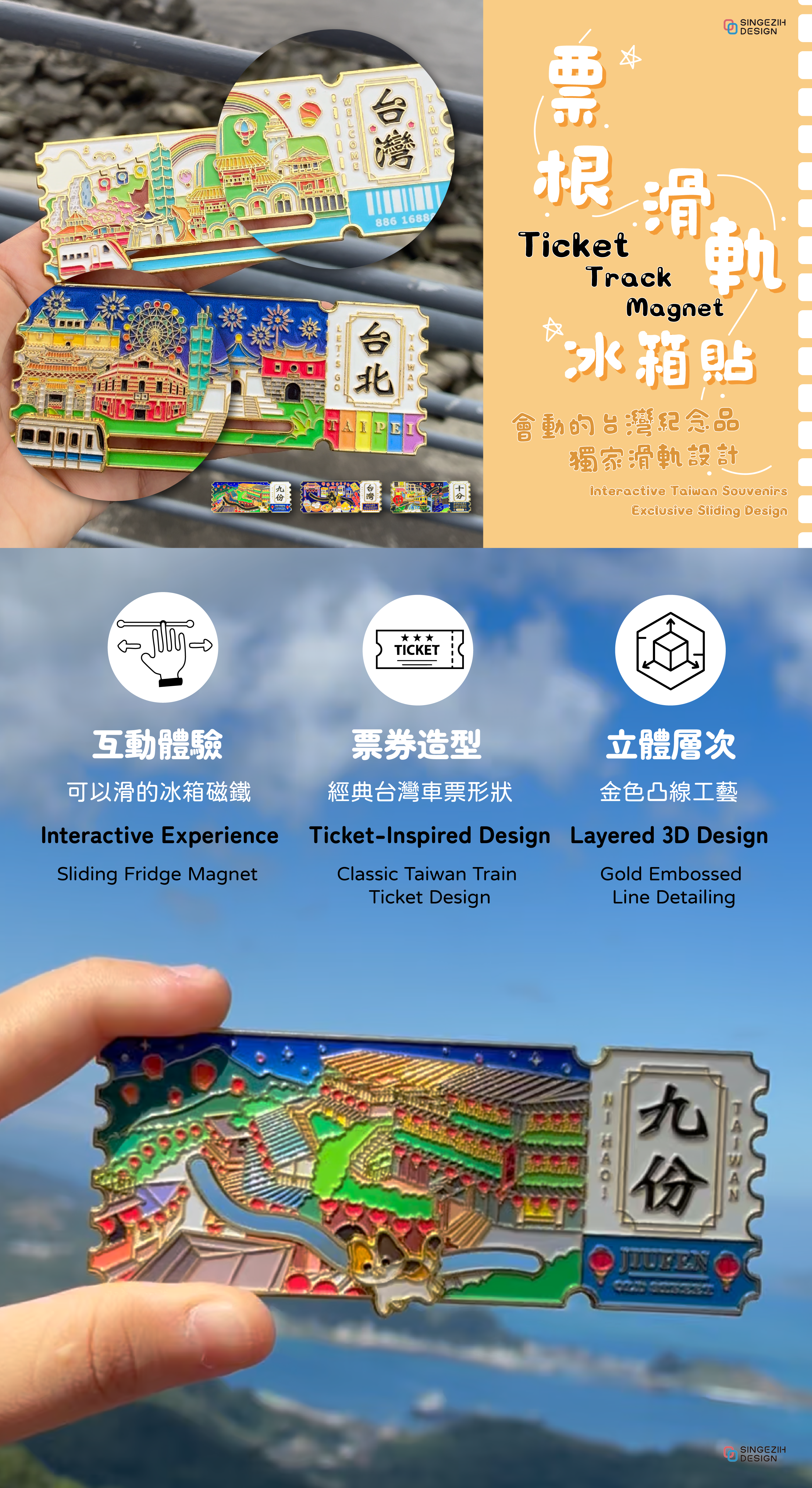 票根滑軌冰箱貼_商品介紹-01.png 滑軌票根冰箱磁鐵 台灣紀念品 互動式台灣伴手禮 taiwan souvenir