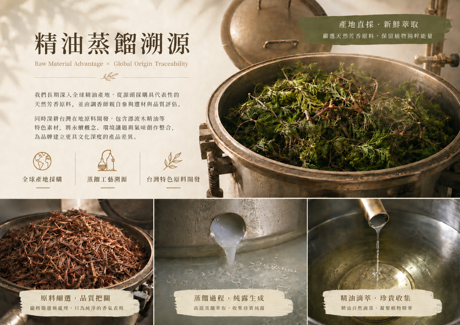 天然精油蒸餾與全球芳香原料產地溯源