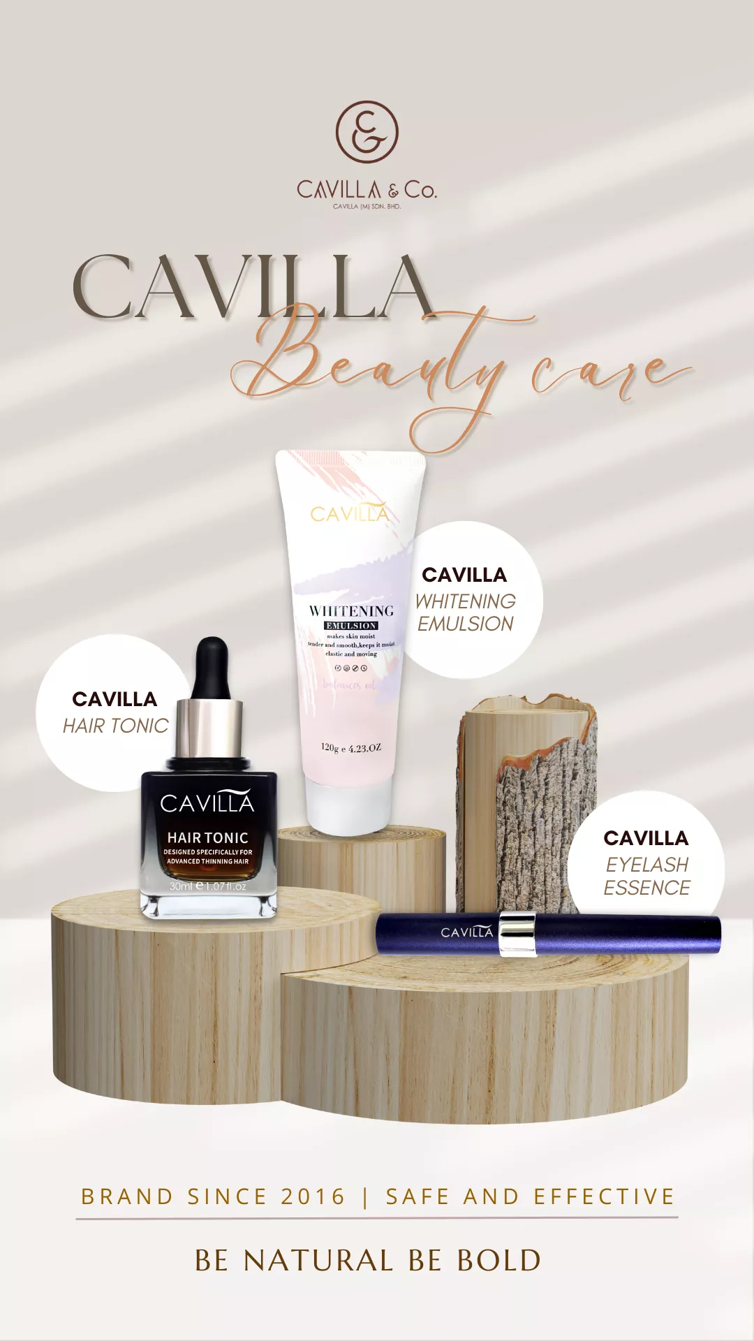 限時體驗組合Cavilla睫毛增長液+育髮液+美白乳