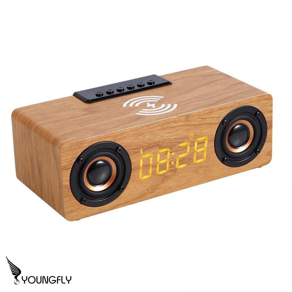 【Youngfly】高質感無線充電木紋藍芽音箱 YF-K1 2022新品上市