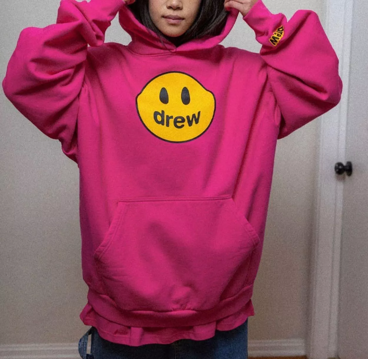 Drew House mascot hoodie - Magenta 連身帽T