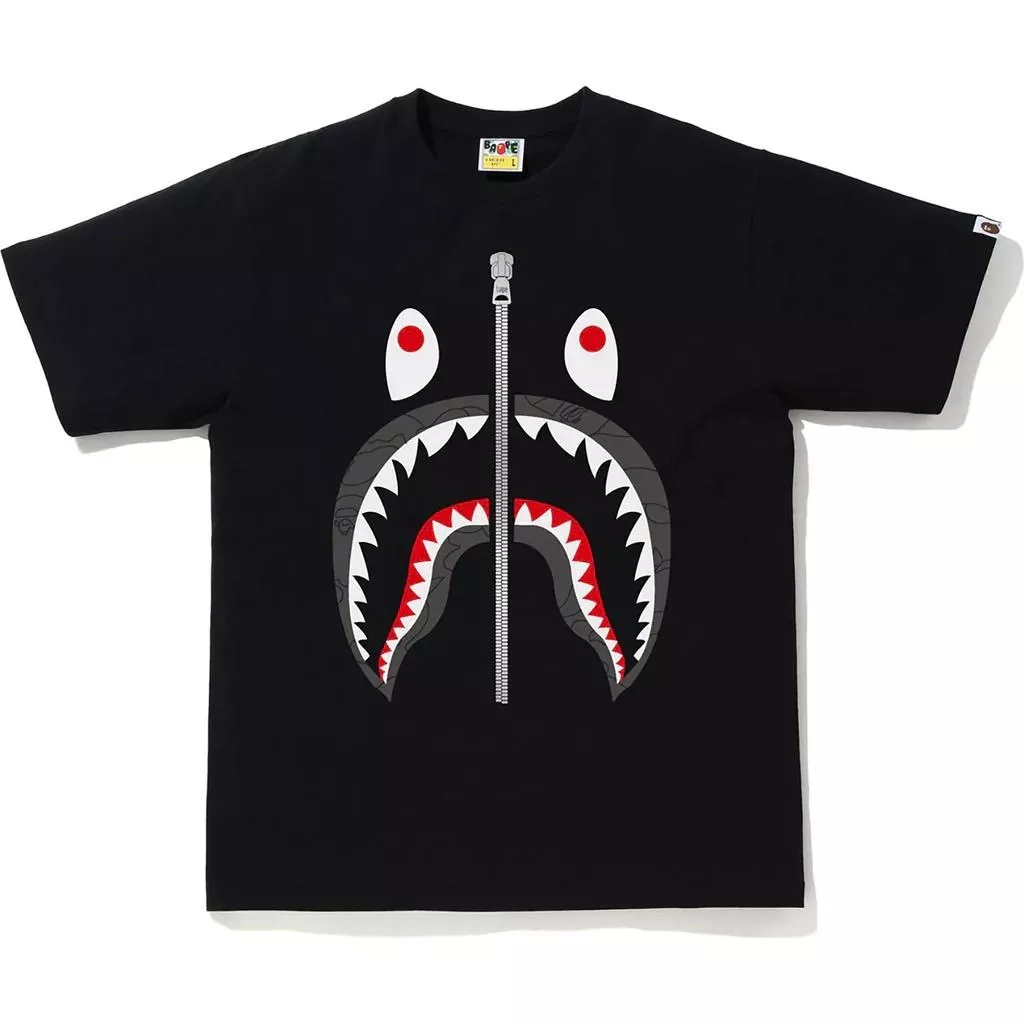 BAPE LINE 1ST CAMO SHARK TEE 短袖T恤