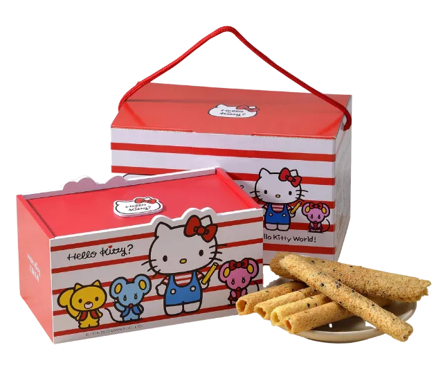 Hello Kitty 芝麻蛋捲麻吉限量日式木盒禮盒