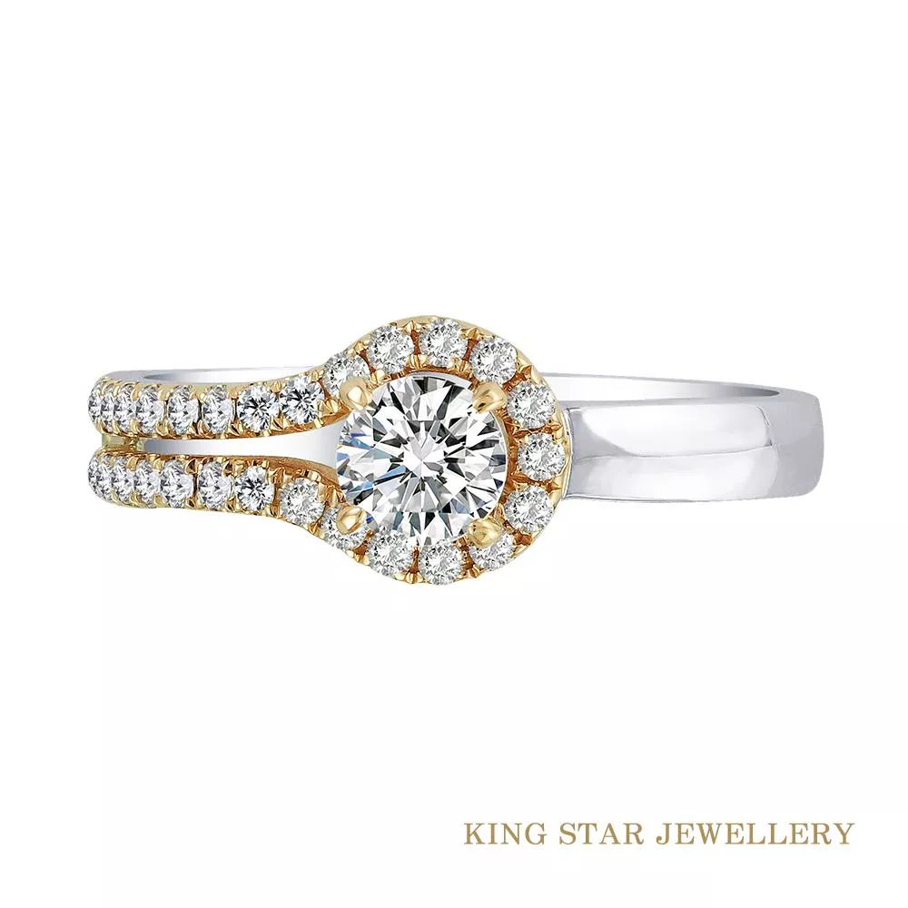 【King Star】擁愛30分鑽石14K金戒指(D頂級顏色)