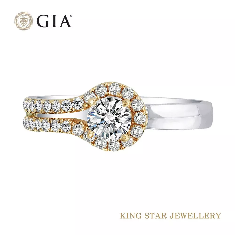 【King Star】GIA 擁愛30分鑽石14K金戒指(D頂級顏色)
