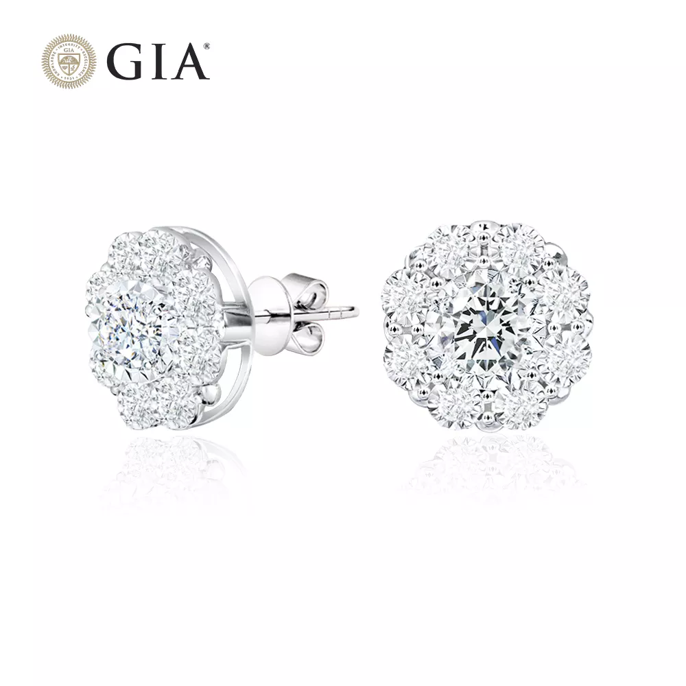 【King Star】GIA 60分星光鑽石耳環(最白D color /一克拉視覺效果) 【King Star】GIA 60分星光鑽石耳環(最白D color /一克拉視覺效果)