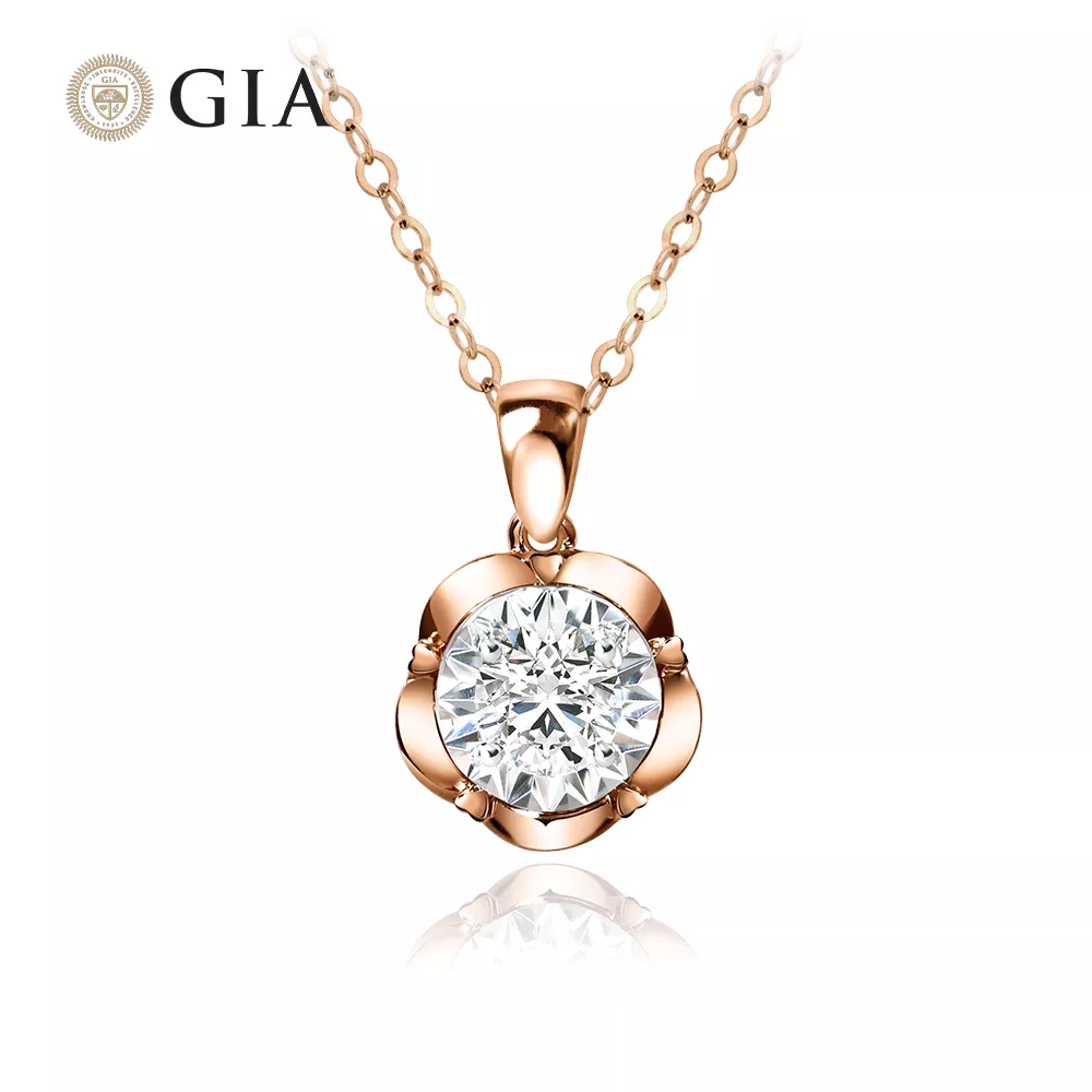 【King Star】GIA 30分18K玫瑰金花朵造型鑽墜(最白D color / 一克拉視覺效果) 【King Star】GIA 30分18K玫瑰金花朵造型鑽墜(最白D color / 一克拉視覺效果)