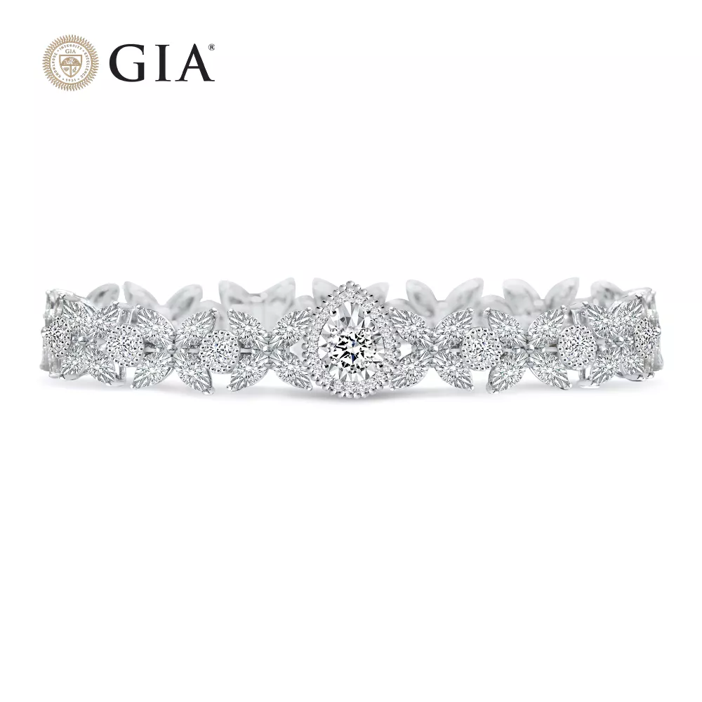【King Star】GIA 30分18K華麗水滴滿鑽鑽石手鍊手環(30分擁有一克拉視覺效果) 【King Star】GIA 30分18K華麗水滴滿鑽鑽石手鍊手環(30分擁有一克拉視覺效果)