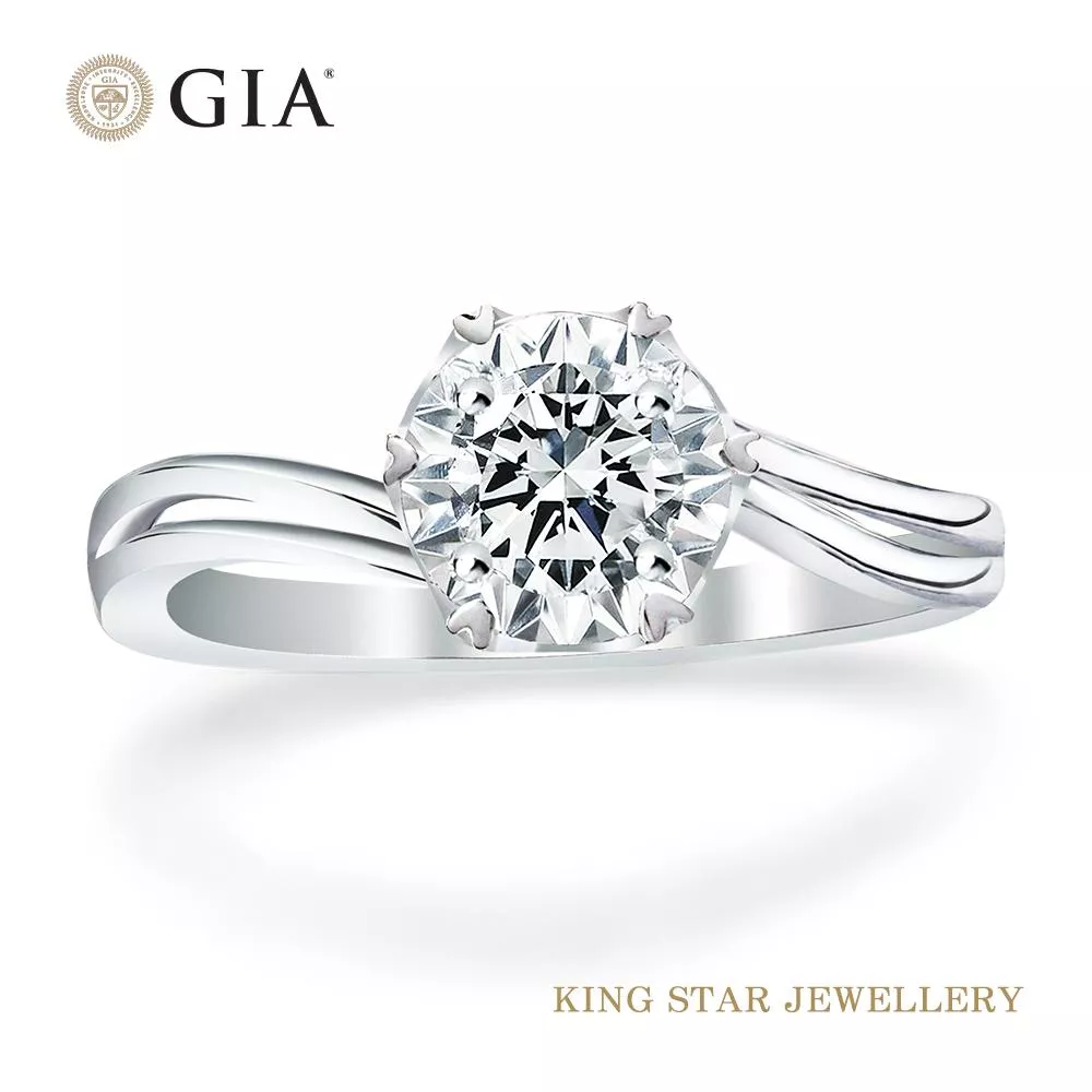 【King Star】GIA 30分永恆流星鑽石戒指( D color /3 Excellent極優 八心八箭 )