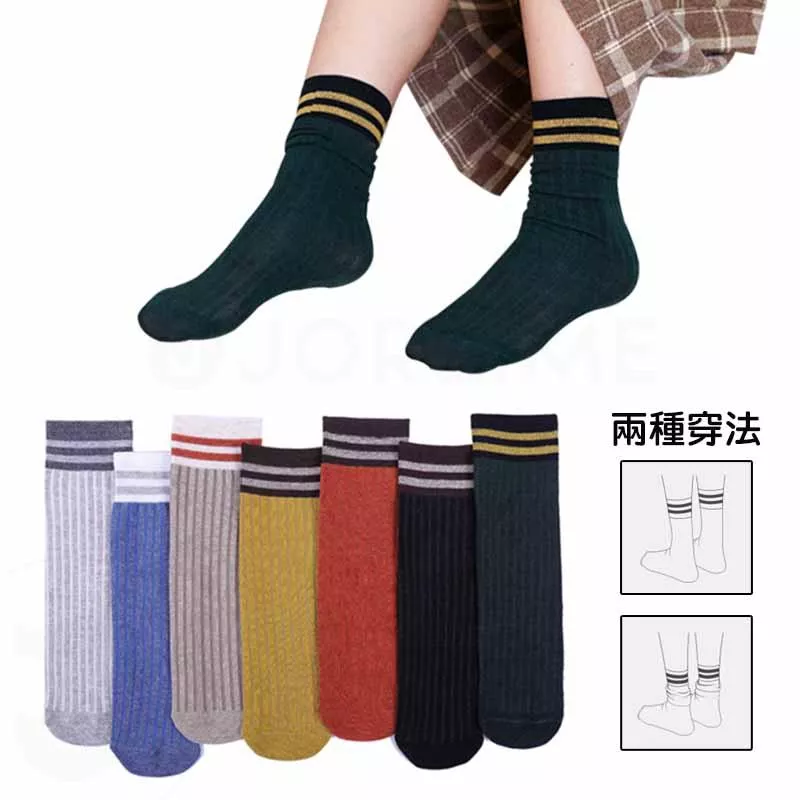 F 系列 女襪 日系復古泡泡襪 中筒襪 襪子 堆堆襪 秋冬保暖款 透氣/親膚/防滑