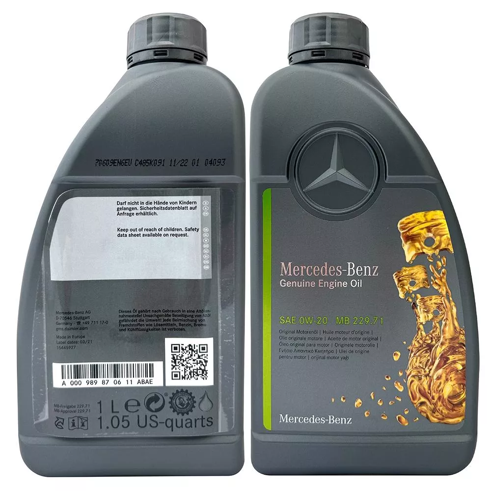 賓士 Mercedes-Benz MB 229.71 0W20 全合成機油 新節能技術引擎專用 原廠機油