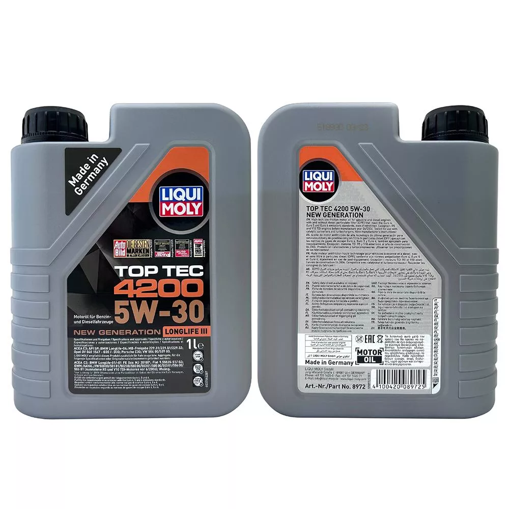 LIQUI MOLY TOP TEC 4200 5W30 全合成機油 長效型 DPF/SCR適用 汽油柴油適用