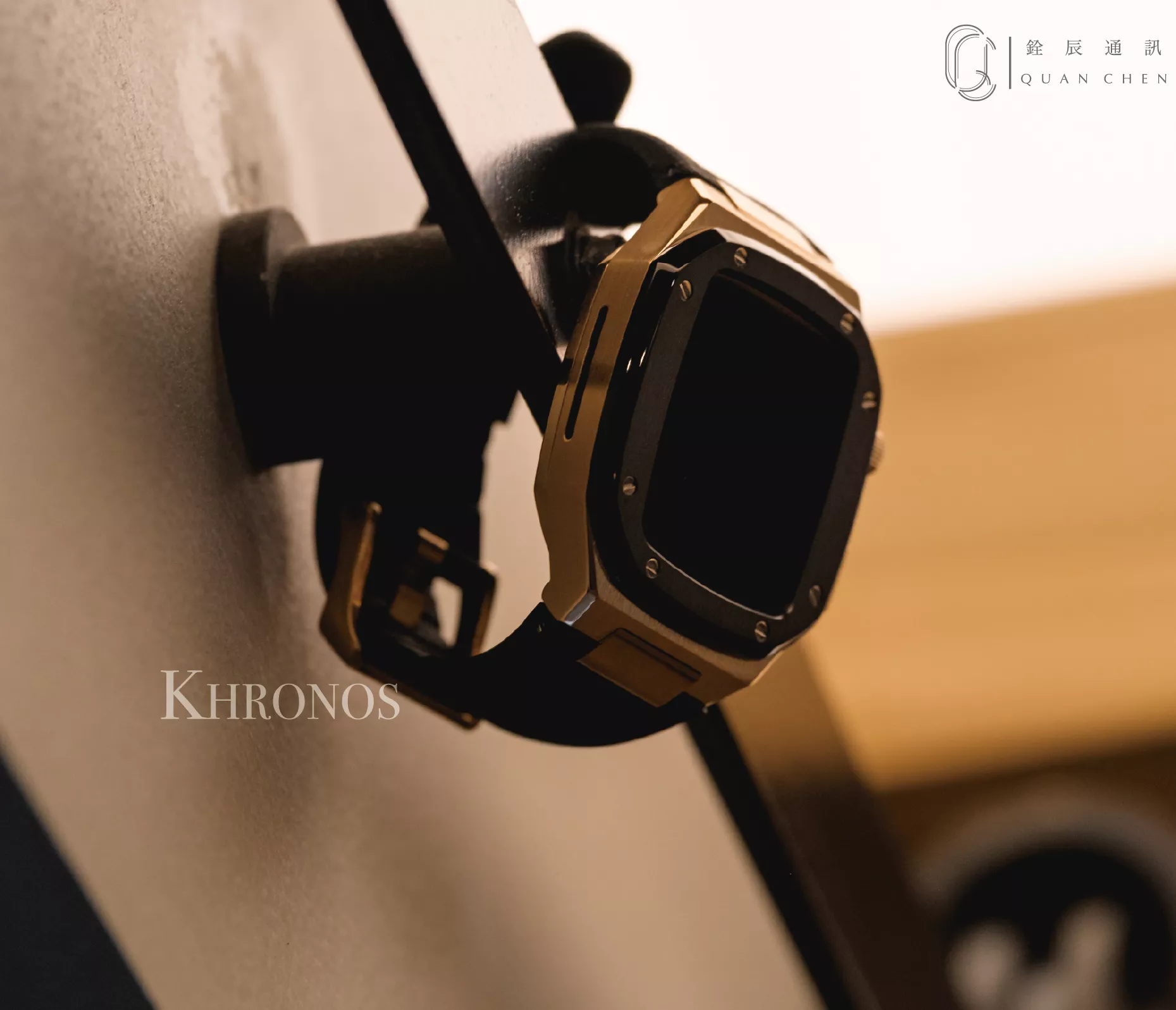 KHRONOS不鏽鋼錶殼-雙色玫瑰金框