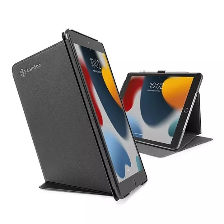 Tomtoc 多角度折疊平板保護套 黑 iPad9 10.2''