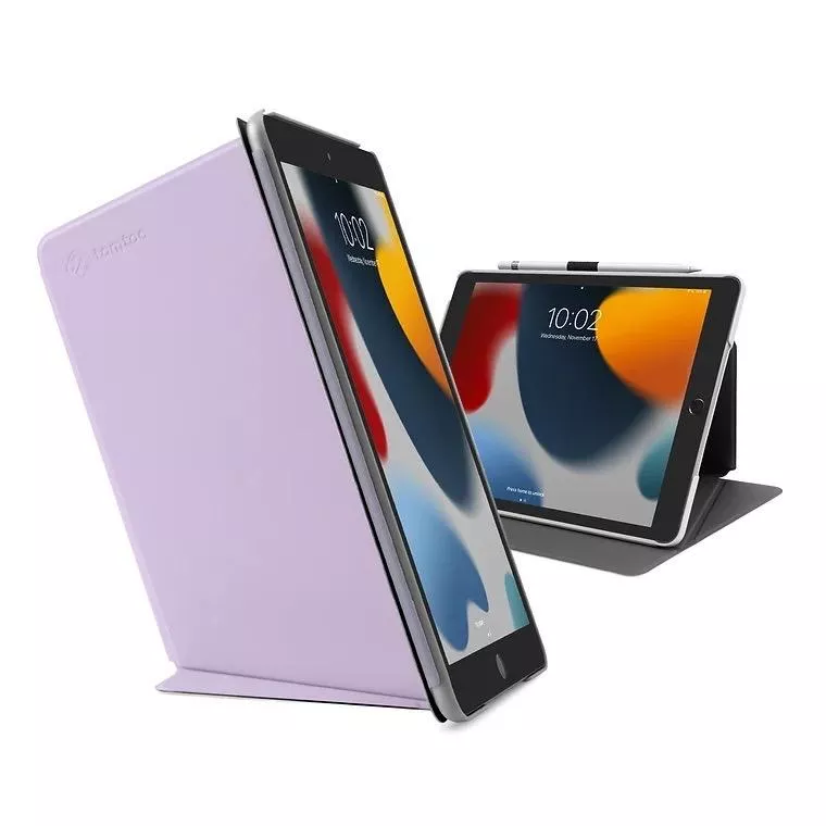 Tomtoc 多角度折疊平板保護套 紫 iPad9 10.2''