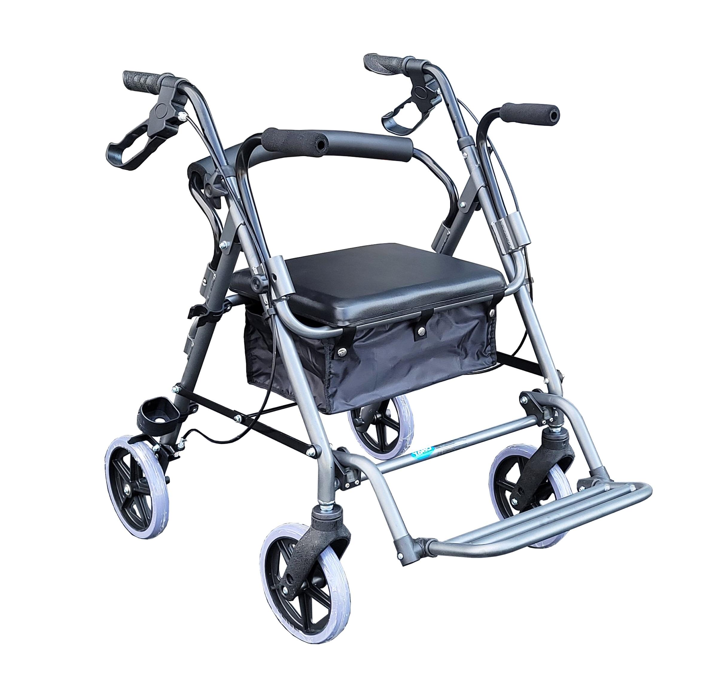 老年手推车代步手扶助行器座椅轻便折叠老人推车可推可坐助步旅游-阿里巴巴
