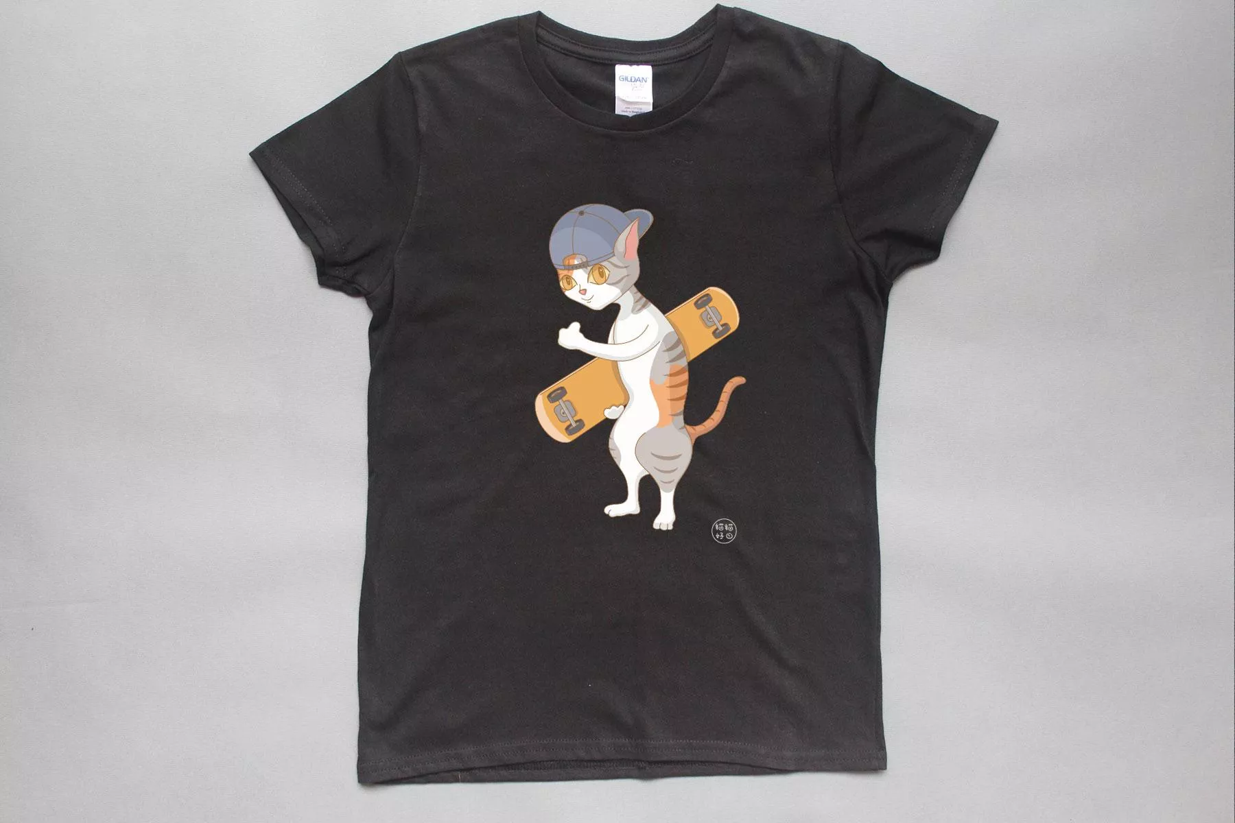 街頭滑板貓  T 恤
