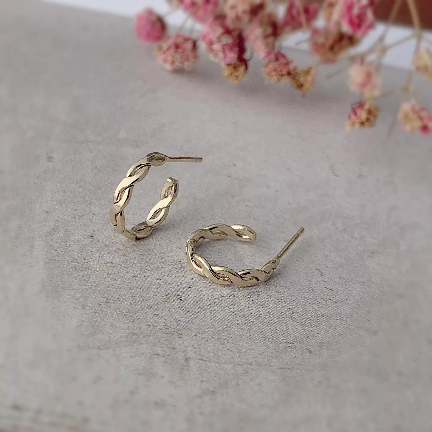 14KGF ❘ 麻花耳圈 14KGF ❘ 麻花耳圈