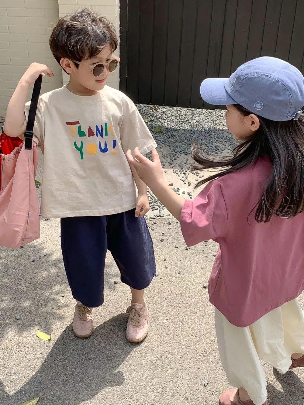 𝐒𝐮𝐦𝐦𝐞𝐫 ☻ Thank You寬鬆圓領上衣 (預購)
