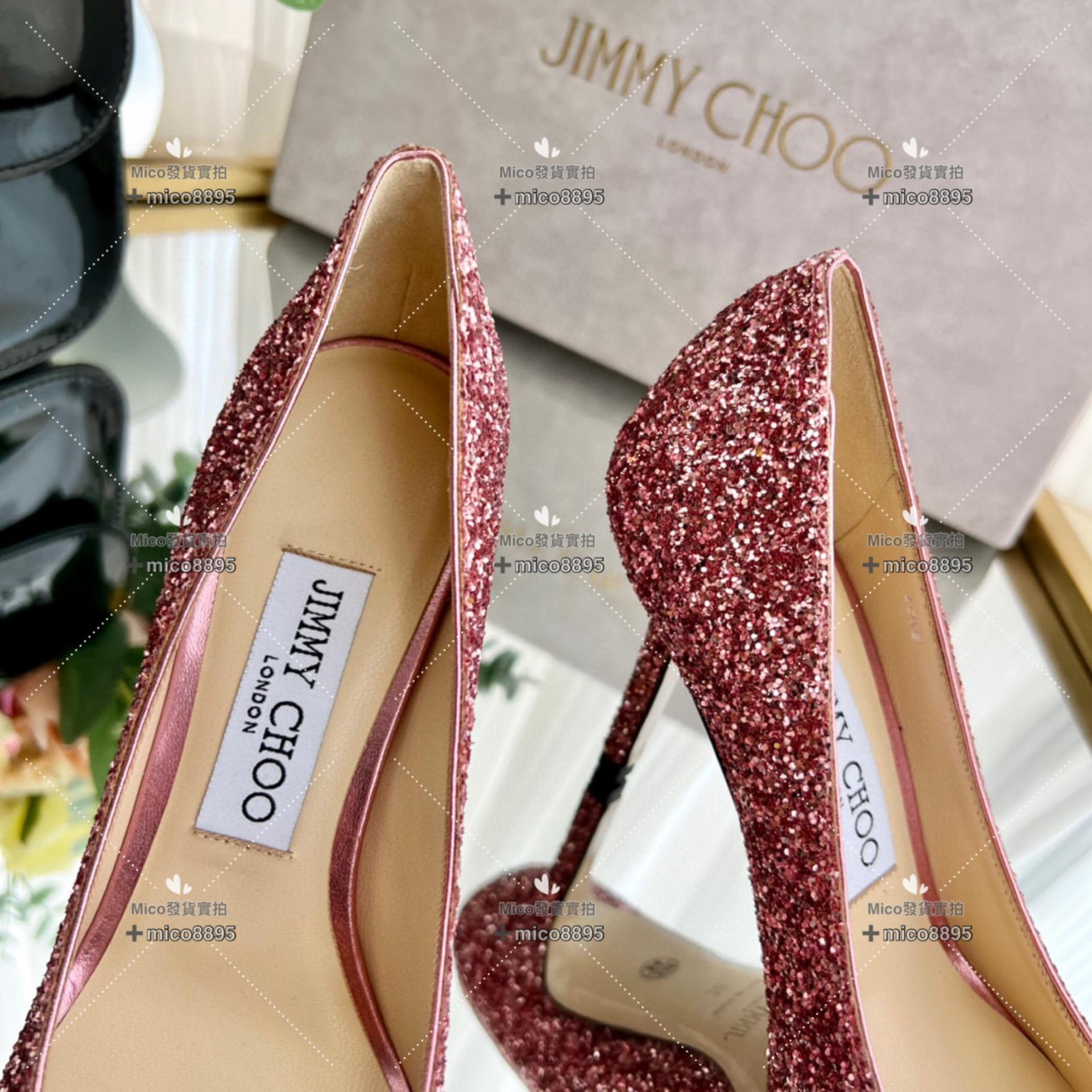 Jimmy Choo 漸層玫紅亮片經典款高跟鞋婚鞋35-40 | Mico高端訂製