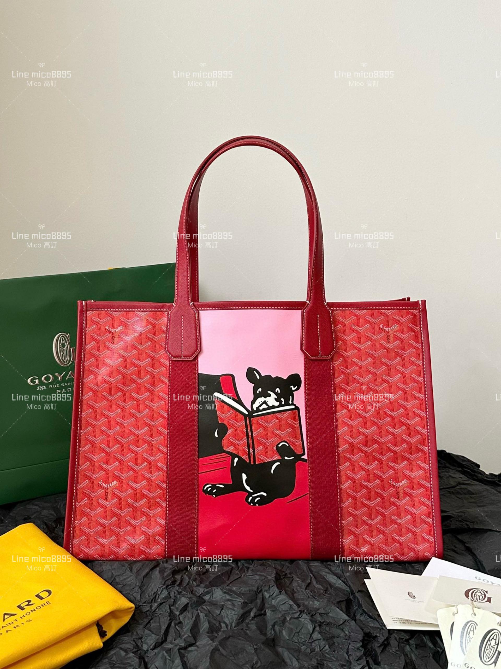 GOYA VILLETTE TOTE 45CM RED CANVAS