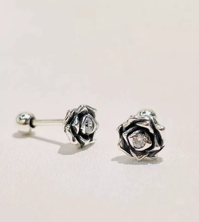 愛情瑰蜜 • 925純銀鎖珠耳環