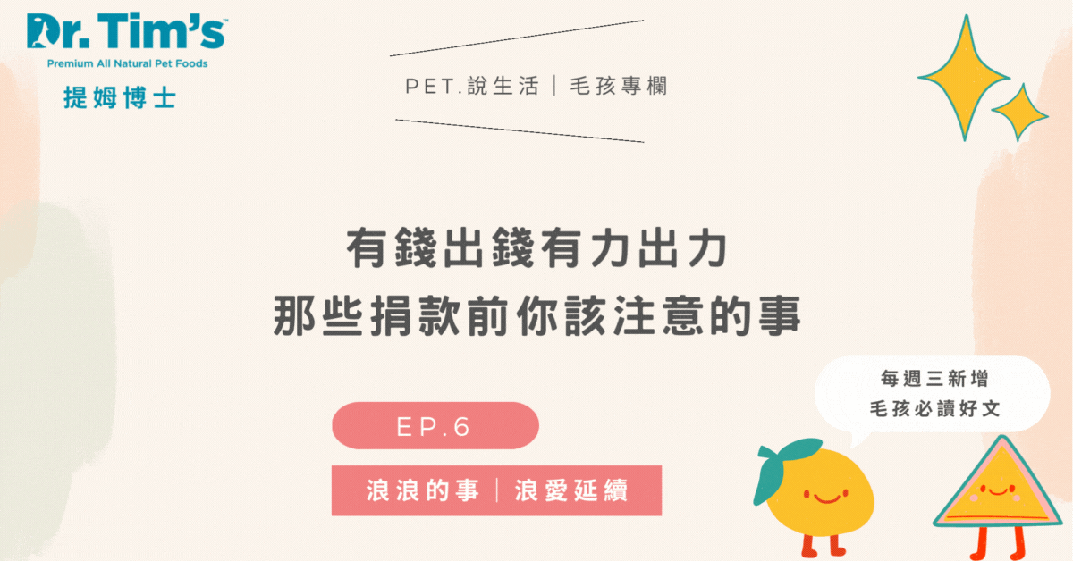 有錢出錢有力出力，那些捐款前你該注意的事｜浪浪的事